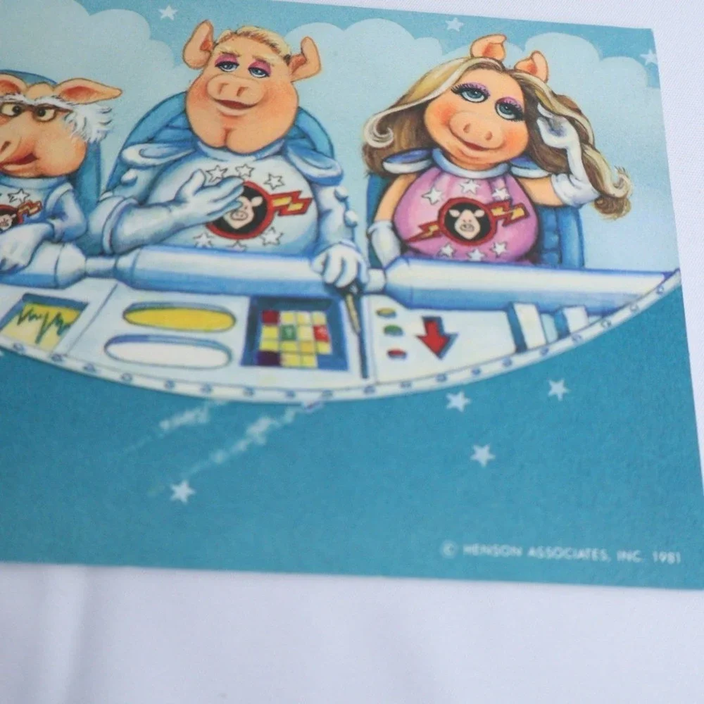 VTG Miss Piggy Hallmark‎  Folding Card Postcards (5) Henson Muppets 1981 NOS